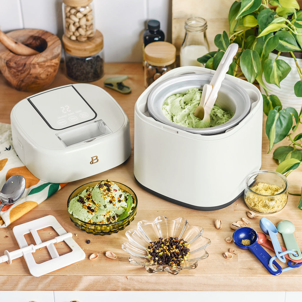 Beautiful 1.5 Qt Ice Cream Maker with Touch Activated Display, White Icing by Drew Barrymore