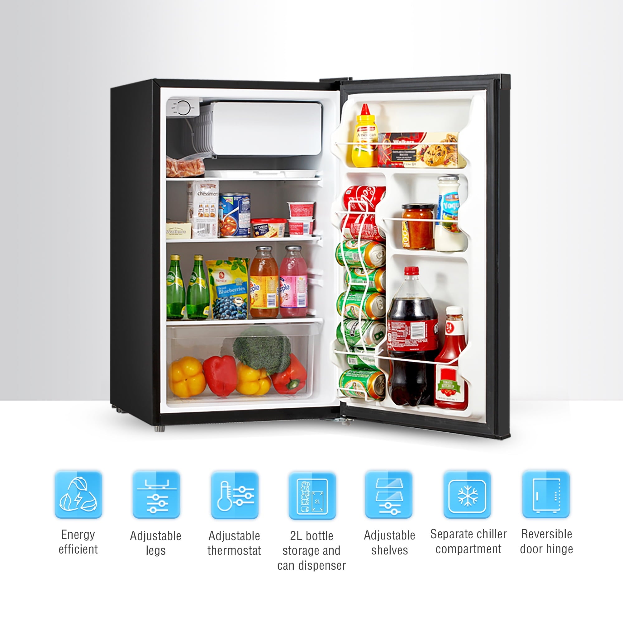 Arctic King 4.4 Cu ft One Door Mini Fridge ARM044S1ARSV, Stainless