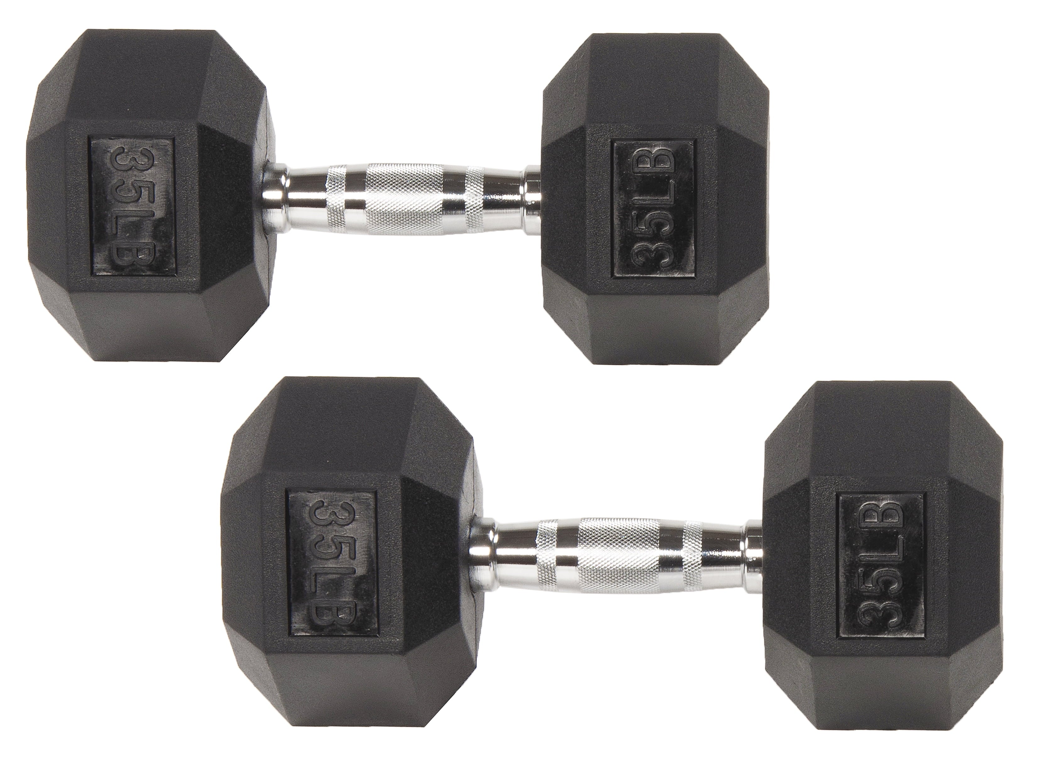 BalanceFrom Rubber Encased Hex Dumbbells, 20 Lbs. Pair