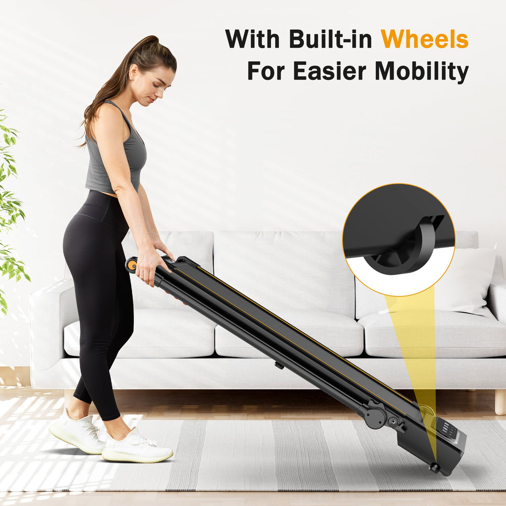 2 in 1 Walking Pad,Under Desk Treadmill for Home/Office, Neche Folding Treadmill 2.5HP with Remote,0.6-7.6mph